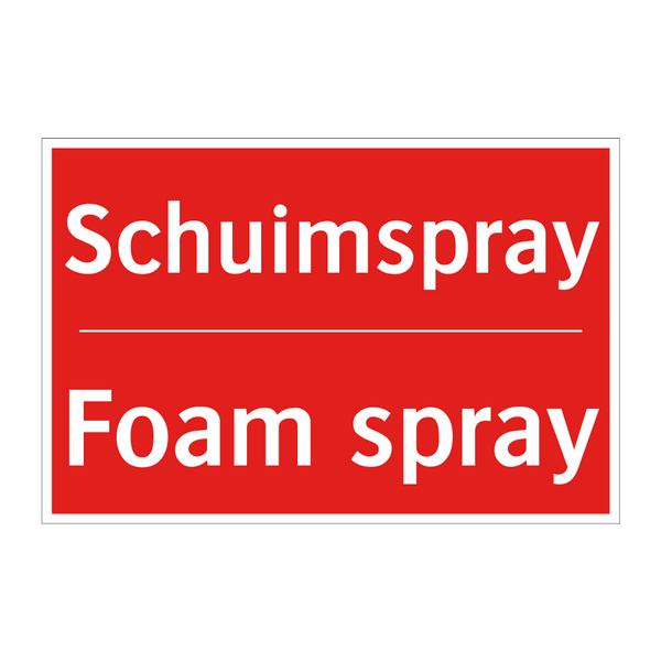 Schuimspray - Foam spray