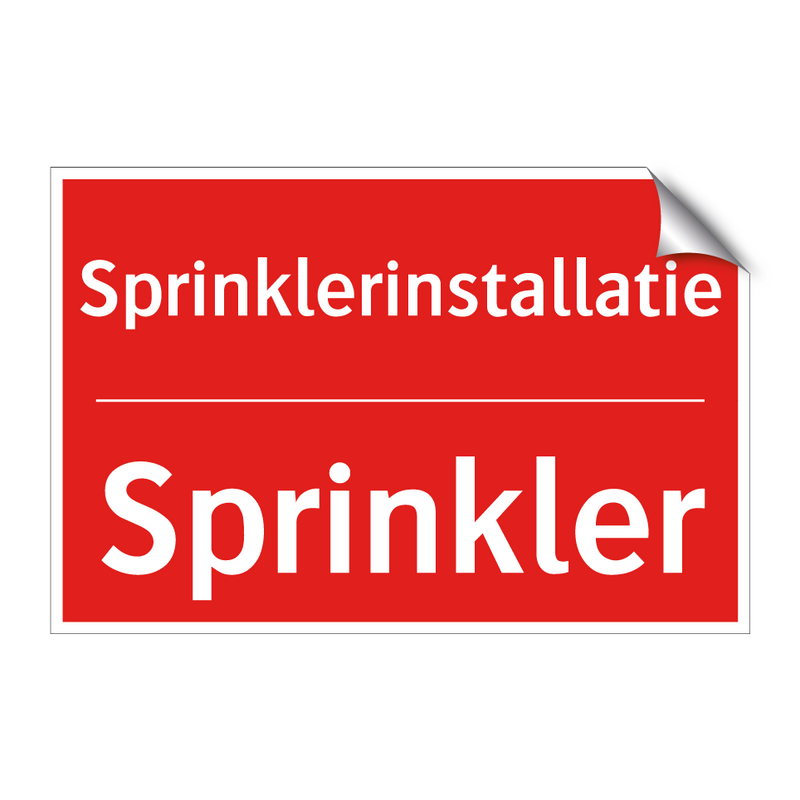 Sprinklerinstallatie - Sprinkler