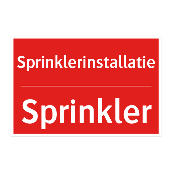 Sprinklerinstallatie - Sprinkler