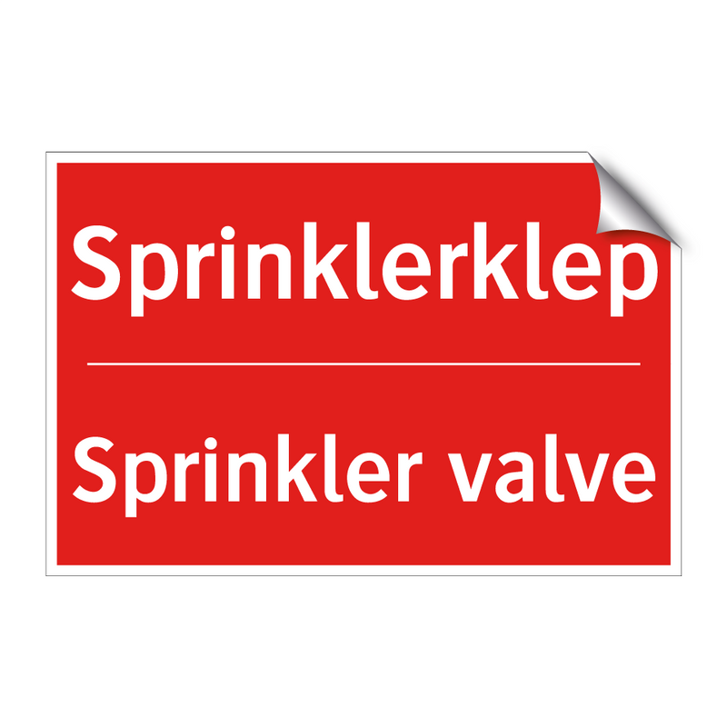 Sprinklerklep - Sprinkler valve