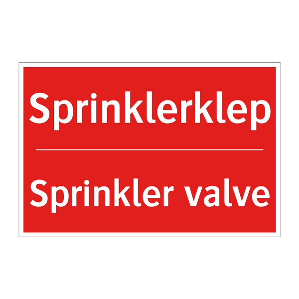 Sprinklerklep - Sprinkler valve