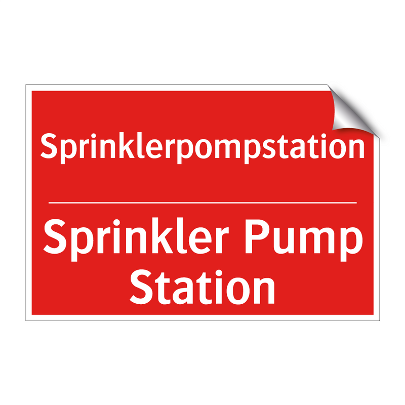 Sprinklerpompstation - Sprinkler Pump Station