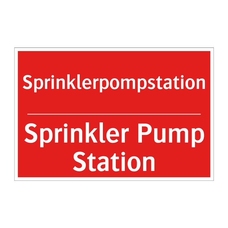 Sprinklerpompstation - Sprinkler Pump Station