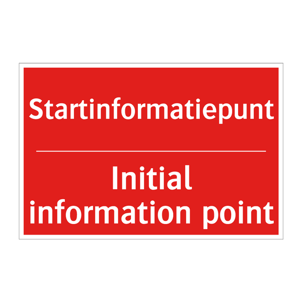 Startinformatiepunt - Initial information point