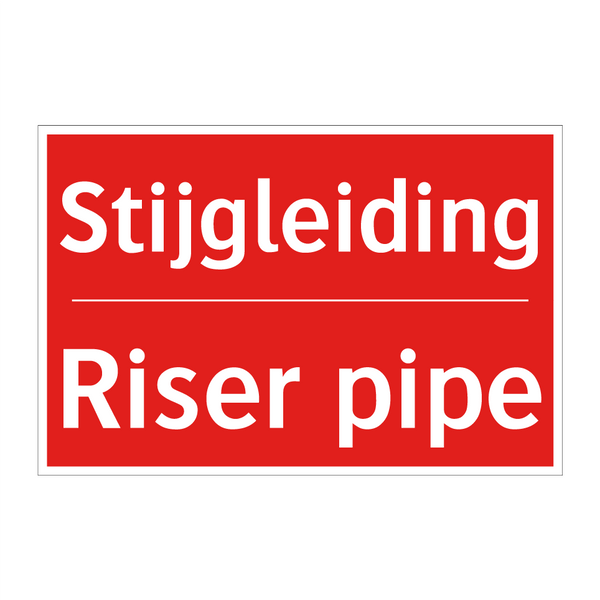 Stijgleiding - Riser pipe