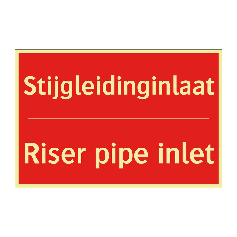 Stijgleidinginlaat - Riser pipe inlet