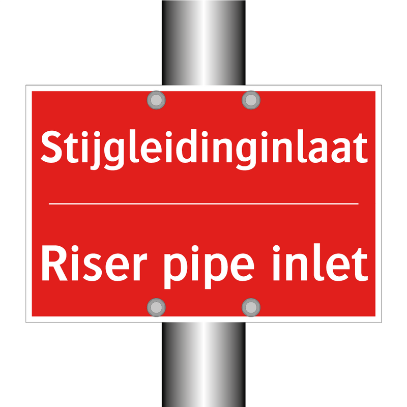 Stijgleidinginlaat - Riser pipe inlet