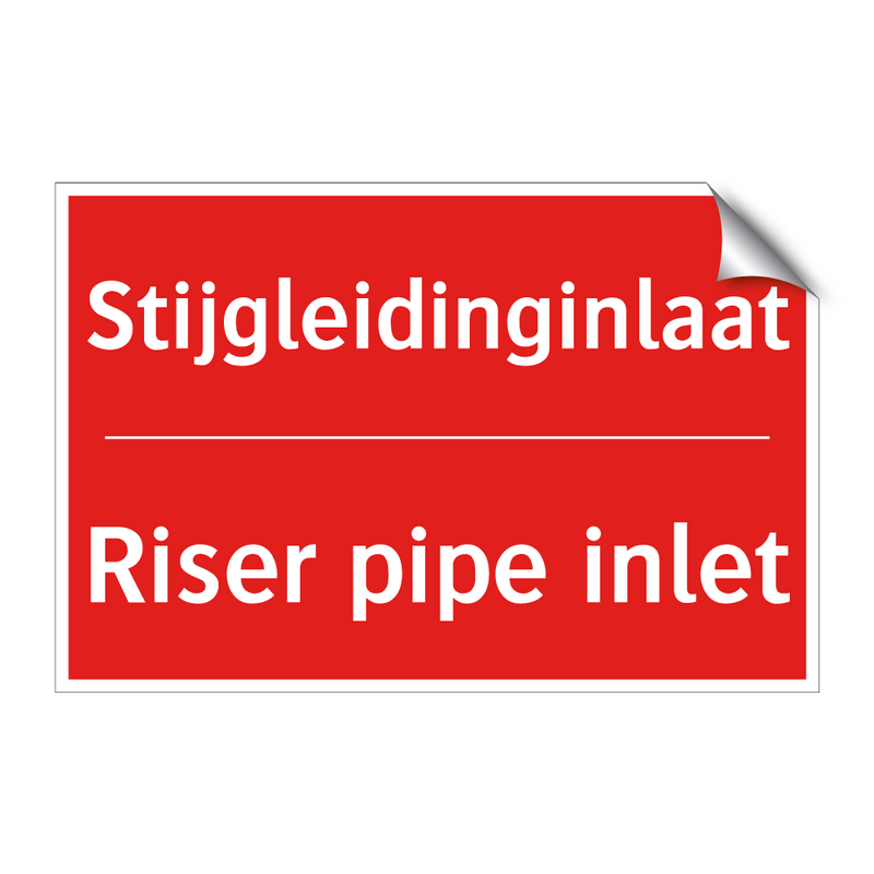 Stijgleidinginlaat - Riser pipe inlet