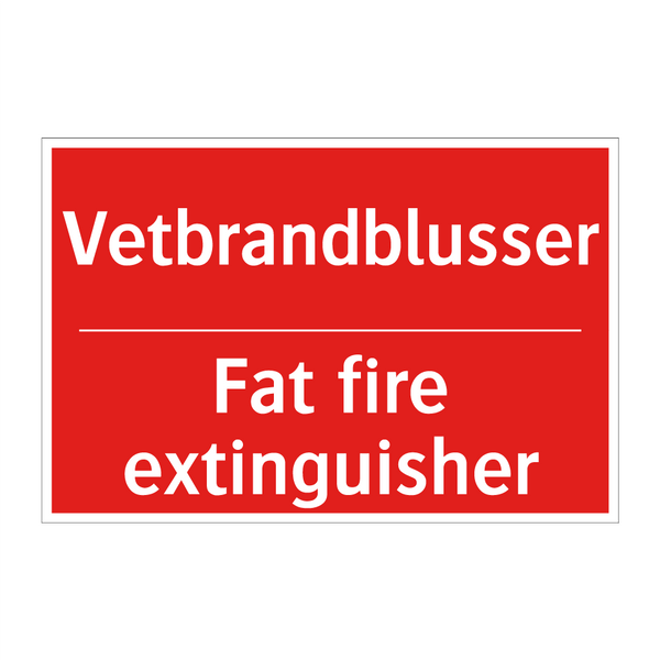 Vetbrandblusser - Fat fire extinguisher