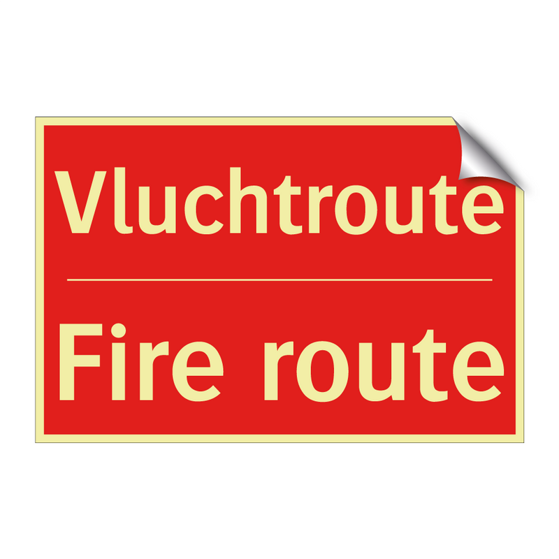 Vluchtroute - Fire route