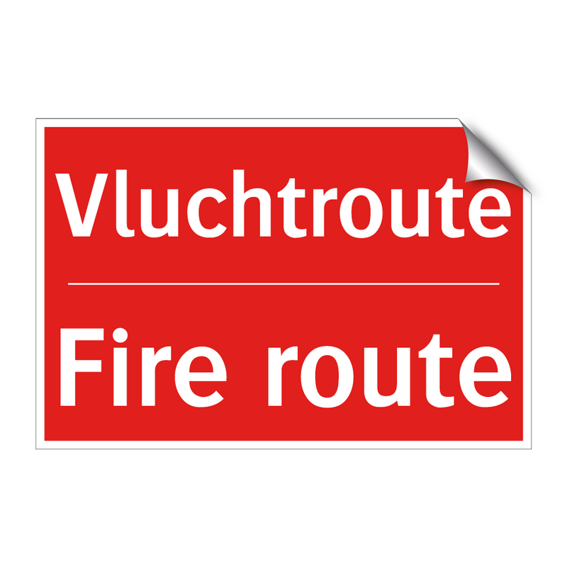 Vluchtroute - Fire route