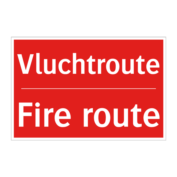 Vluchtroute - Fire route