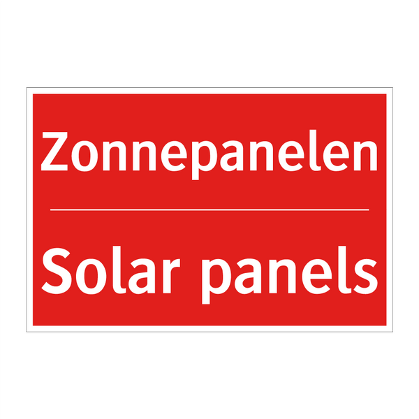 Zonnepanelen - Solar panels