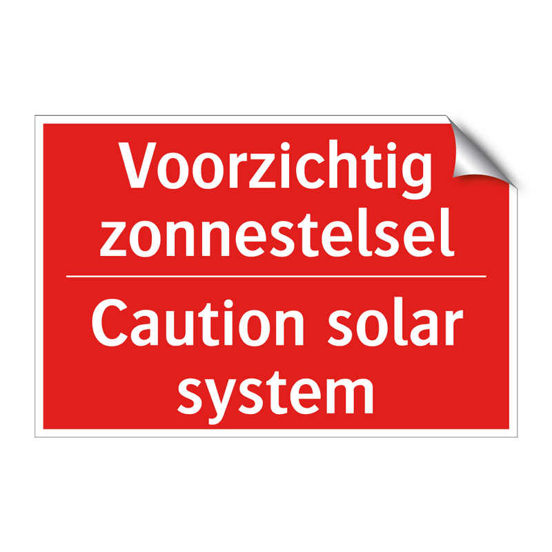 Voorzichtig zonnestelsel - Caution solar system