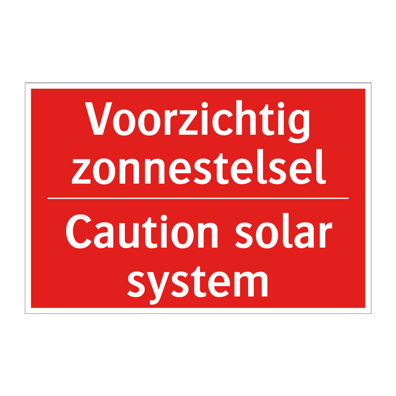 Voorzichtig zonnestelsel - Caution solar system