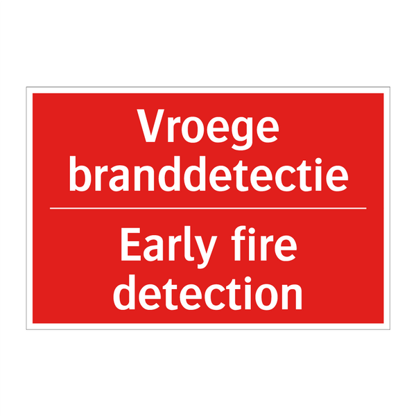 Vroege branddetectie - Early fire detection