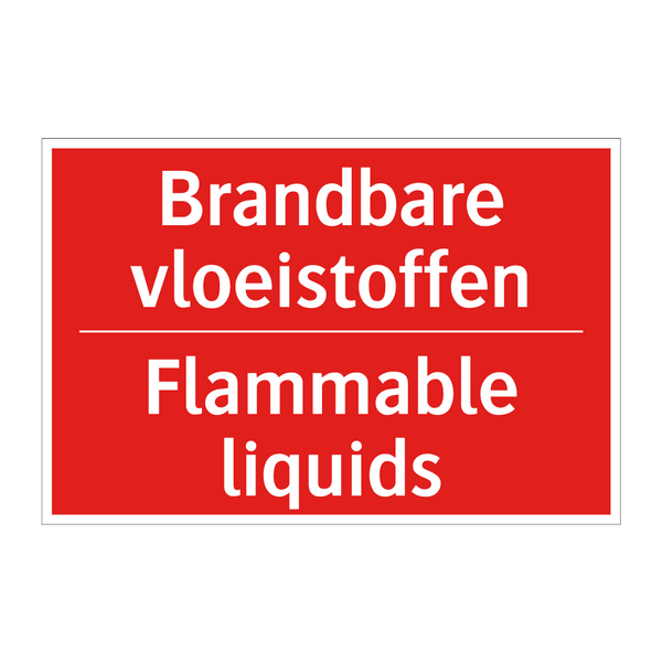 Brandbare vloeistoffen - Flammable liquids