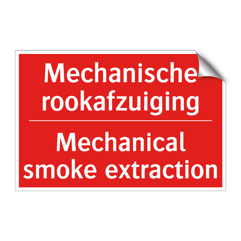 Mechanische rookafzuiging - Mechanical smoke extraction