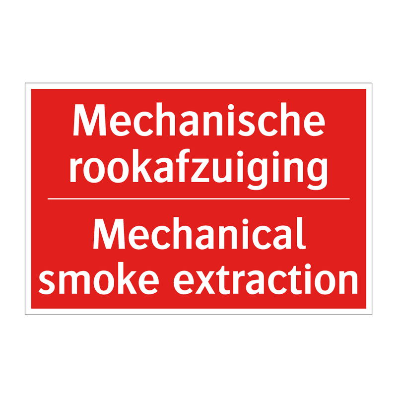 Mechanische rookafzuiging - Mechanical smoke extraction