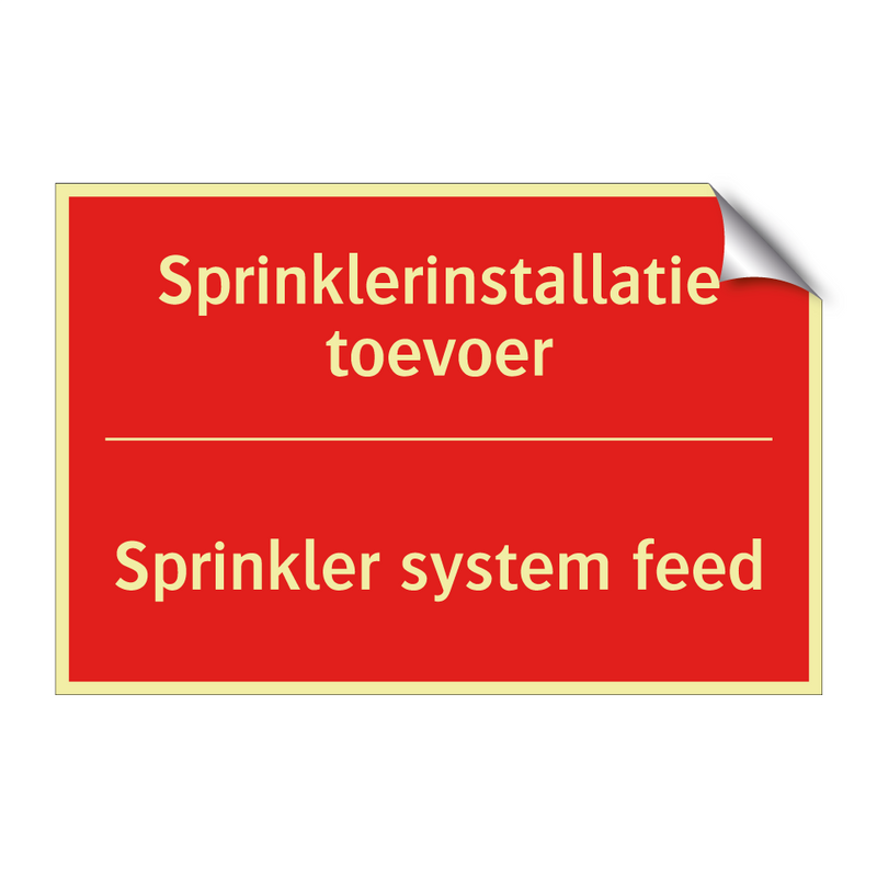 Sprinklerinstallatie toevoer - Sprinkler system feed