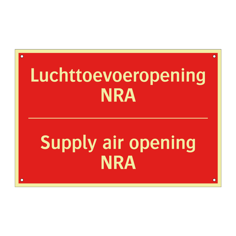 Luchttoevoeropening NRA - Supply air opening NRA