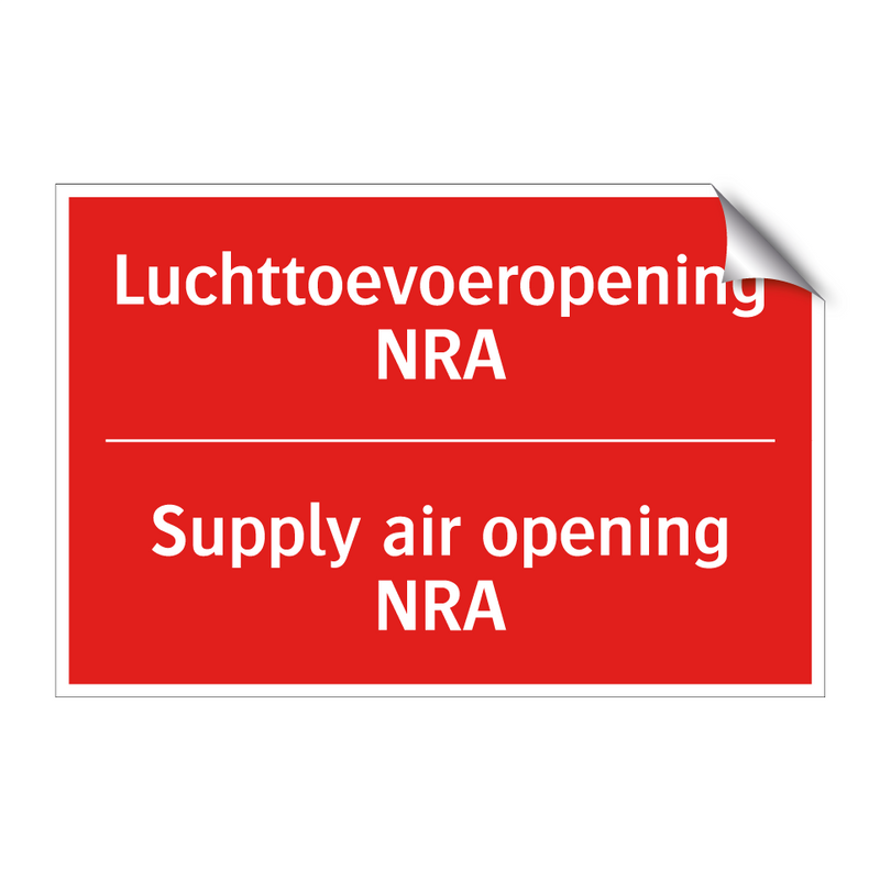 Luchttoevoeropening NRA - Supply air opening NRA