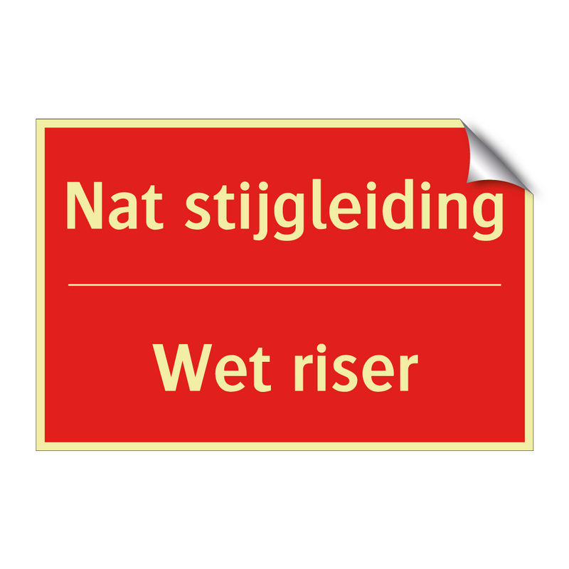 Nat stijgleiding - Wet riser