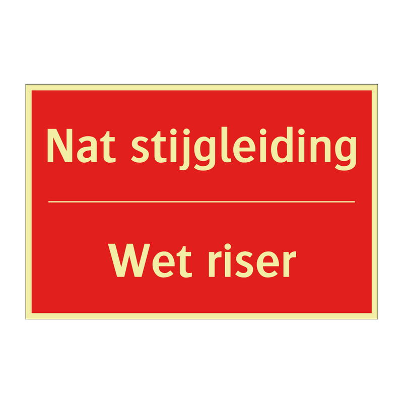 Nat stijgleiding - Wet riser