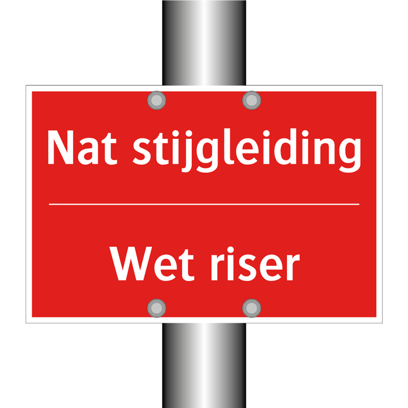 Nat stijgleiding - Wet riser