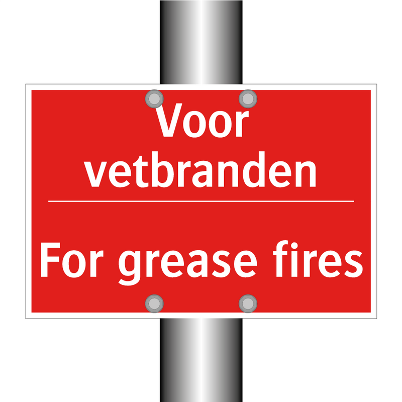 Voor vetbranden - For grease fires