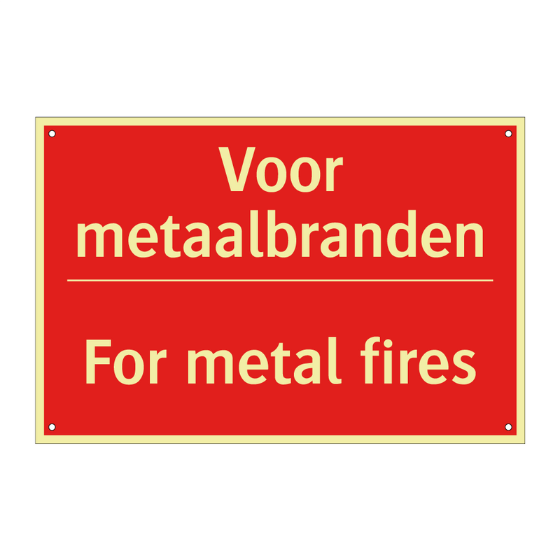 Voor metaalbranden - For metal fires