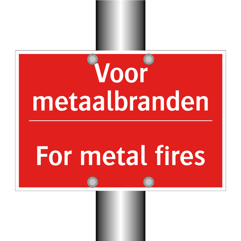 Voor metaalbranden - For metal fires