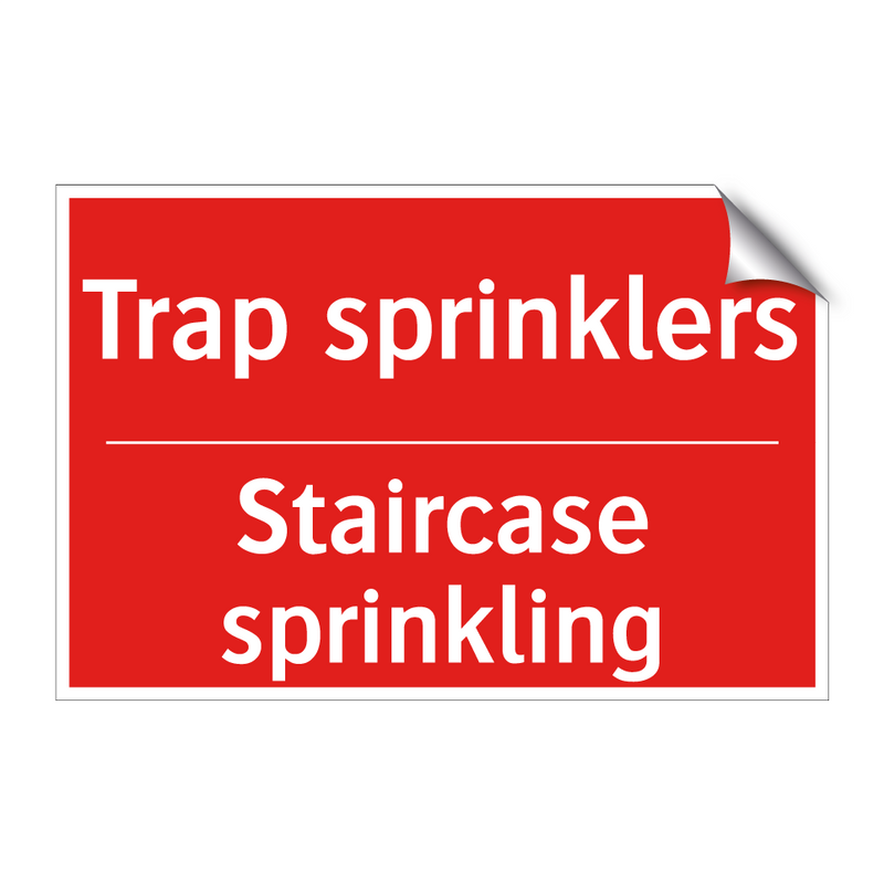 Trap sprinklers - Staircase sprinkling