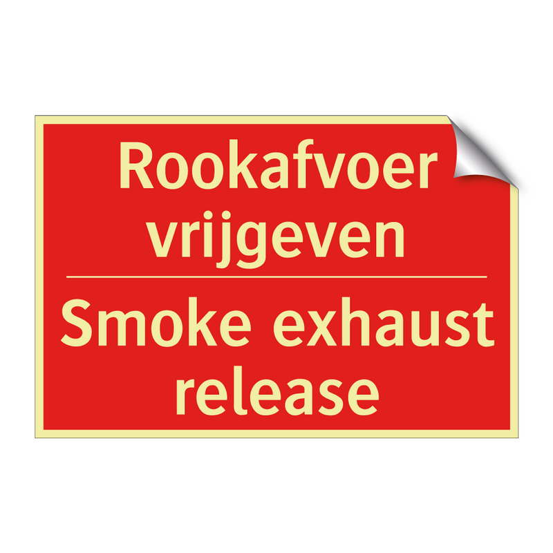 Rookafvoer vrijgeven - Smoke exhaust release