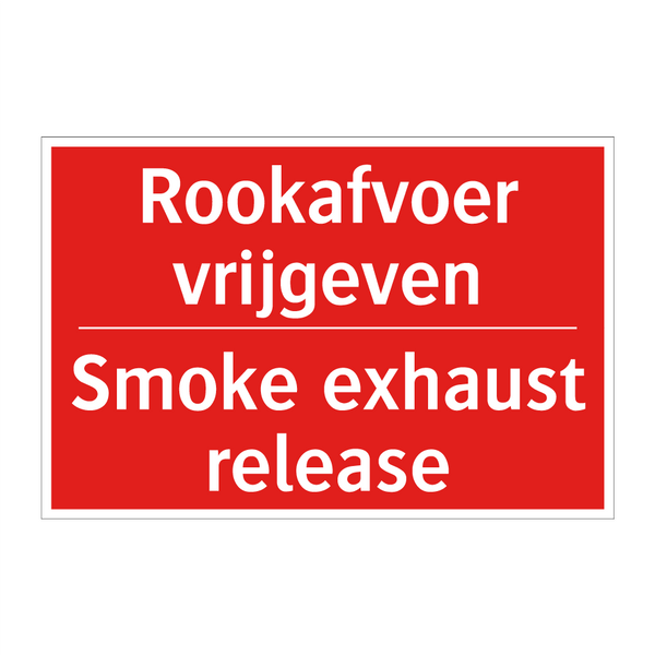 Rookafvoer vrijgeven - Smoke exhaust release