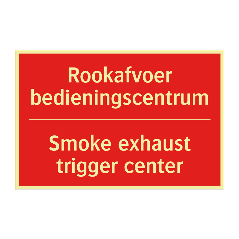 Rookafvoer bedieningscentrum - Smoke exhaust trigger center