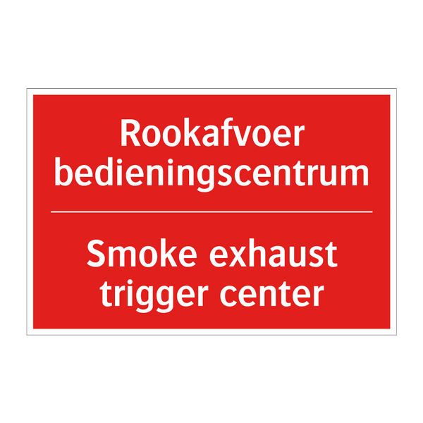 Rookafvoer bedieningscentrum - Smoke exhaust trigger center