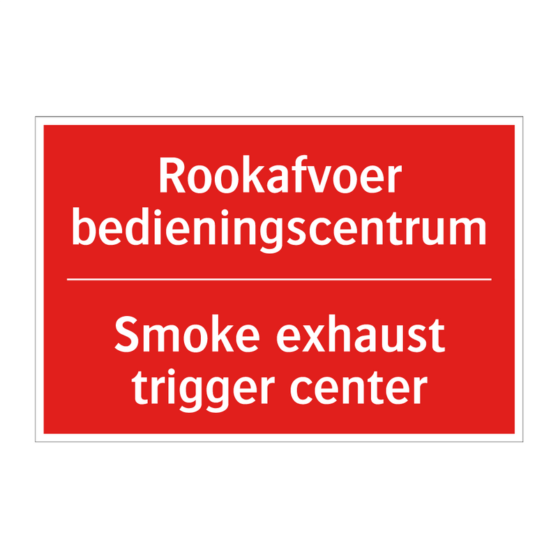 Rookafvoer bedieningscentrum - Smoke exhaust trigger center