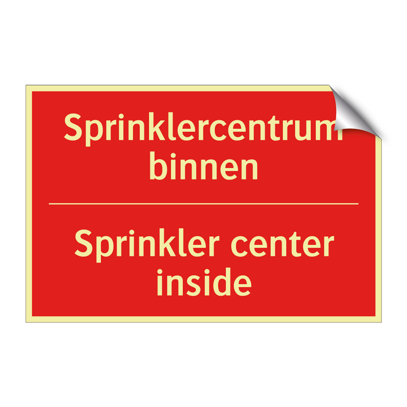 Sprinklercentrum binnen - Sprinkler center inside