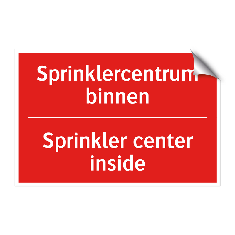 Sprinklercentrum binnen - Sprinkler center inside