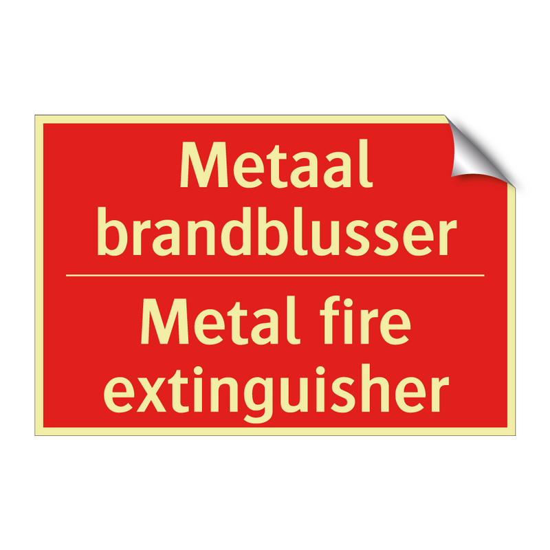 Metaal brandblusser - Metal fire extinguisher