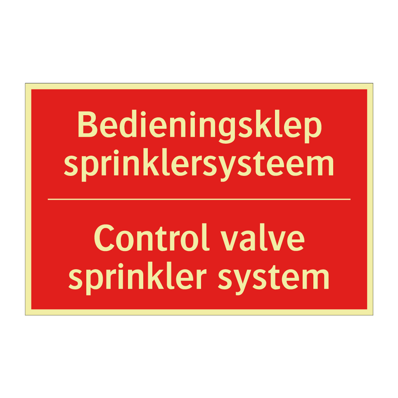 Bedieningsklep sprinklersysteem - Control valve sprinkler system