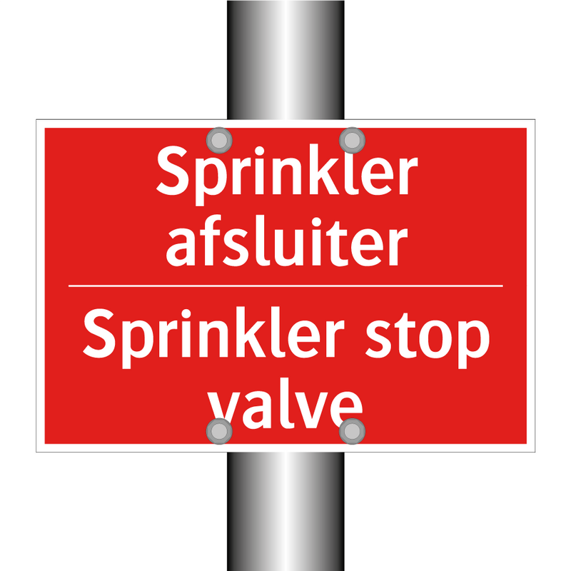 Sprinkler afsluiter - Sprinkler stop valve