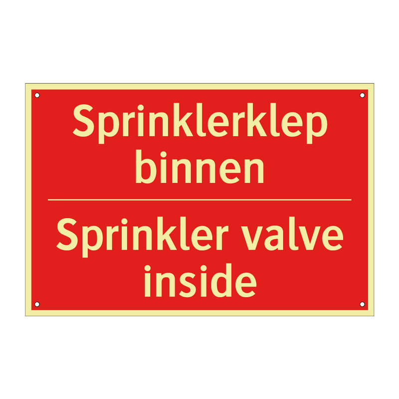 Sprinklerklep binnen - Sprinkler valve inside