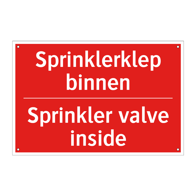 Sprinklerklep binnen - Sprinkler valve inside