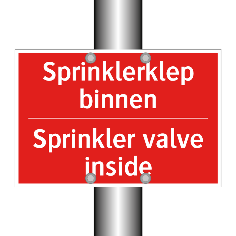 Sprinklerklep binnen - Sprinkler valve inside