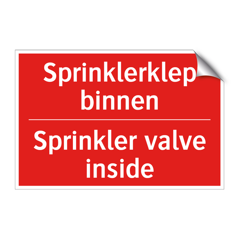 Sprinklerklep binnen - Sprinkler valve inside