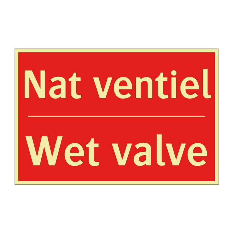 Nat ventiel - Wet valve