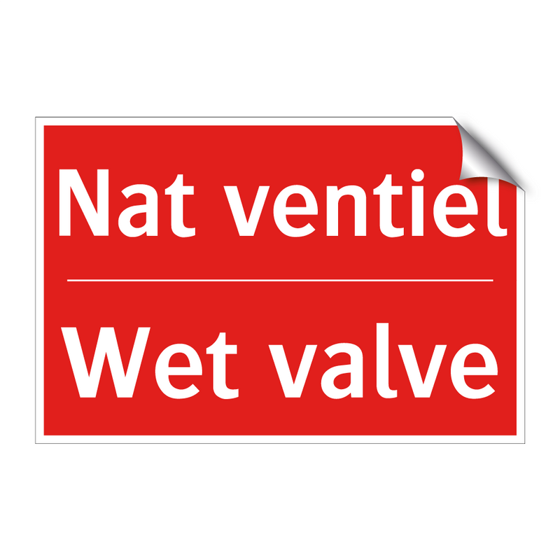 Nat ventiel - Wet valve