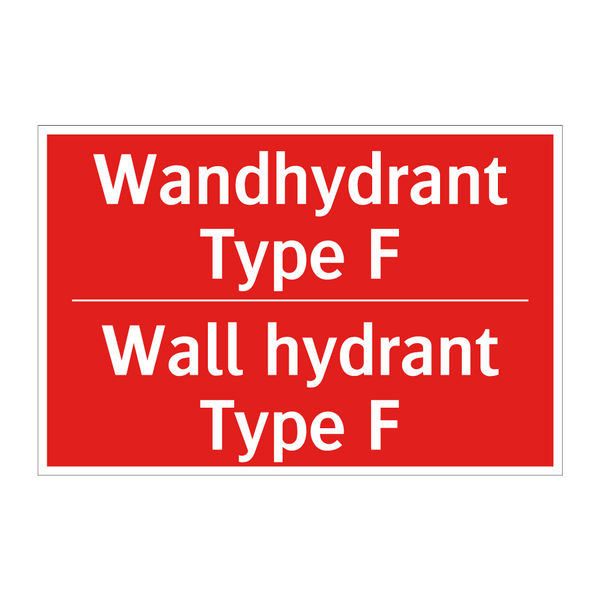 Wandhydrant Type F - Wall hydrant Type F